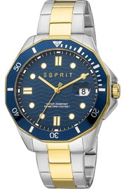 Zegarek męski Esprit kwarcowy tarcza granatowa bransoleta bicolor 41 mm