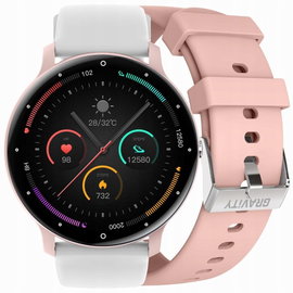 Smartwatch Gravity GT1-6 PRO różowy pasek silikonowy