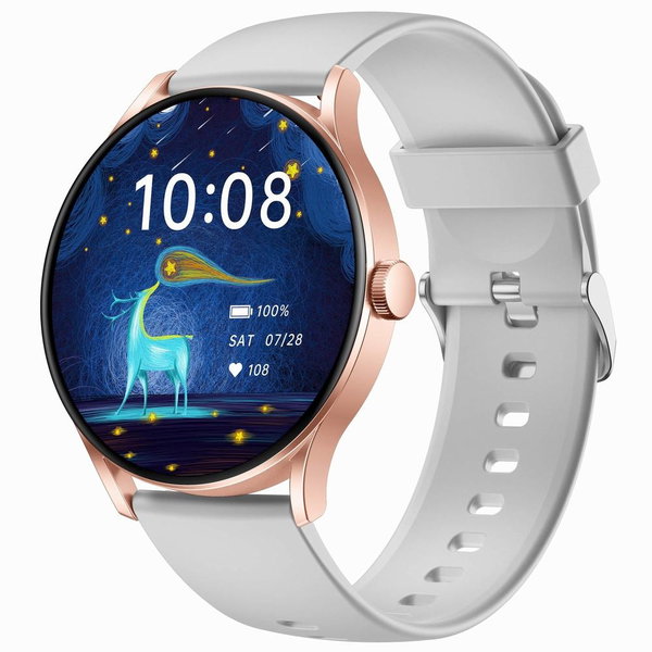 Smartwatch Gravity GT2-3 PRO Szaro Różowy