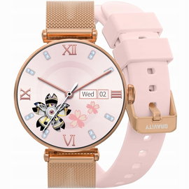 Smartwatch Gravity Różowe Złoto 2 Paski GT26-1