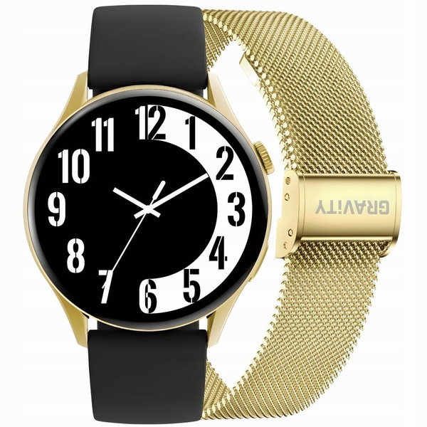 Smartwatch Gravity Złoty Pasek + Bransoleta 1.43" AMOLED