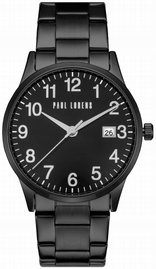 Zegarek męski Paul Lorens kwarcowy tarcza czarna bransoleta czarna 41 mm