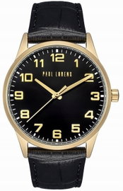 Zegarek męski Paul Lorens kwarcowy tarcza czarna pasek czarny 41 mm