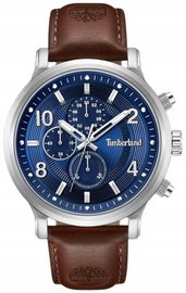Zegarek męski Timberland kwarcowy tarcza granatowa pasek brązowy 46 mm