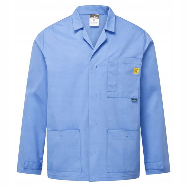 Antystatyczna bluza laboratoryjna ESD Niebieski Hamilton r. L