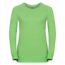 Bluza damska przez głowę z gładkiej 3warstowej bawełny Zielony r. XS