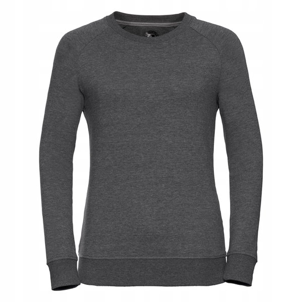 Bluza damska przez głowę z gładkiej 3warstowej bawełny Szary r. XL
