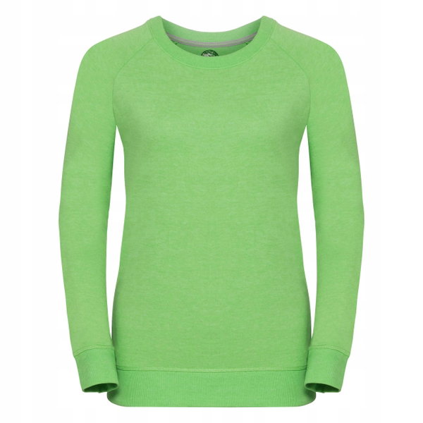 Bluza damska przez głowę z gładkiej 3warstowej bawełny Zielony r. XL