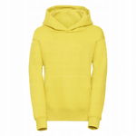 Bluza dziecięca przez głowę z dużym kapturem Żółty r. 9-10(140)