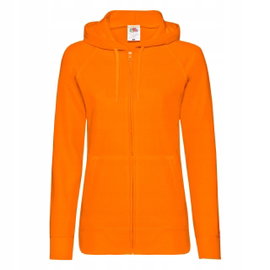 Bluza damska rozpinana z kapturem Lightweight Pomarańczowy r. XS