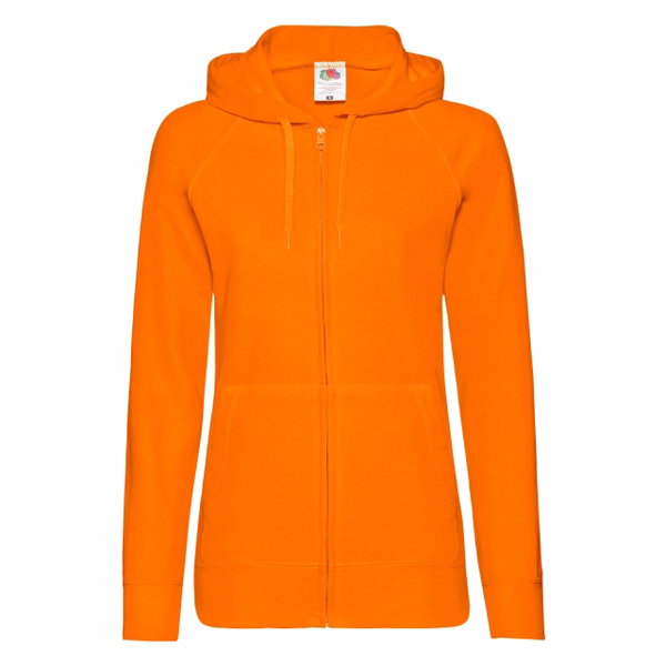 Bluza damska rozpinana z kapturem Lightweight Pomarańczowy r. XS
