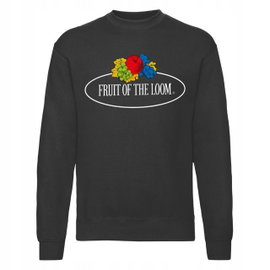 Bluza męska Vintage z dużym logiem Fruit of the Loom Czarny r. S