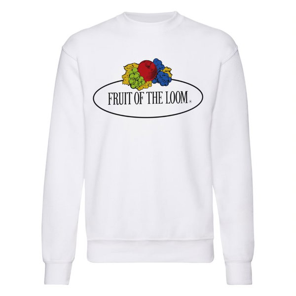 Bluza męska Vintage z dużym logiem Fruit of the Loom Biały r. L