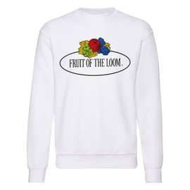 Bluza męska Vintage z dużym logiem Fruit of the Loom Biały r. M