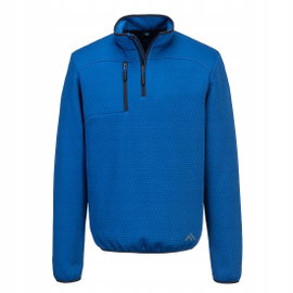 Bluza teksturowana KX3 z zamkiem 1/4 Niebieski Kwarc r. XXL