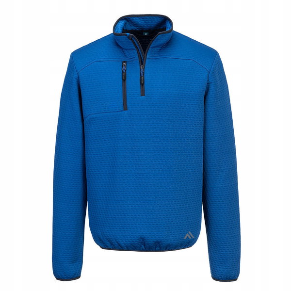 Bluza teksturowana KX3 z zamkiem 1/4 Niebieski Kwarc r. XXL