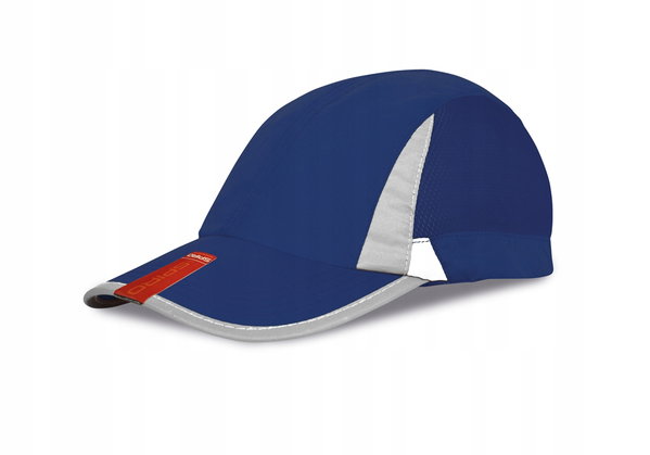 Czapka z daszkiem Spiro Sport Cap wentylowana Granatowy/Biały r. L