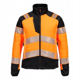 Hybrydowa kurtka ostrzegawcza damska Baffle PW3 Pomarańczowy/Czarny r. XXL