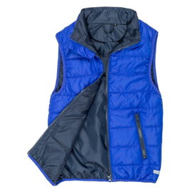 Kamizelka dziecięca rozpinana Soft Shell bez rękawów Granatowy r. 2XL