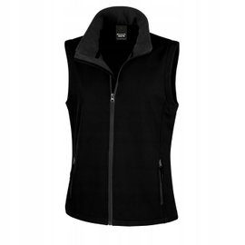 Kamizelka damska Soft Shell z zasuwanymi kieszeniami Czarny r. 2XL