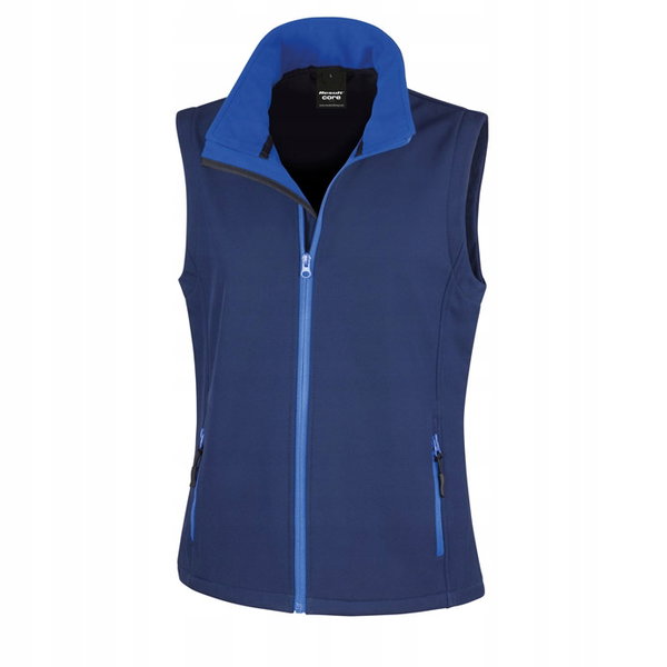 Kamizelka damska Soft Shell z zasuwanymi kieszeniami Granatowy r. M