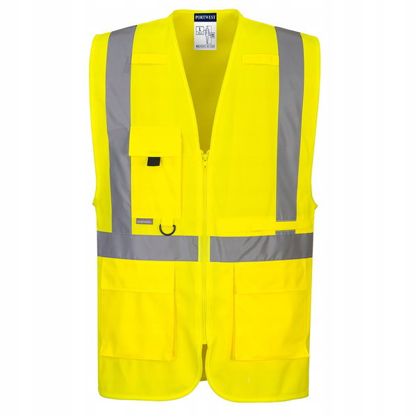 Kamizelka Hi-Vis Executive z kieszenią na tablet Żółty r. L