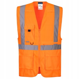 Kamizelka Hi-Vis Executive z kieszenią na tablet Pomarańczowy r. XXXL