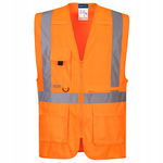 Kamizelka Hi-Vis Executive z kieszenią na tablet Pomarańczowy r. 4XL