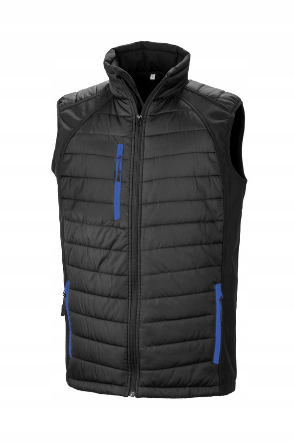 Kamizelka rozpinana Softshell bez rękawów Czarny r. 3XL