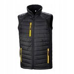 Kamizelka rozpinana Softshell bez rękawów Czarny/Żółty r. 2XL