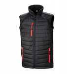 Kamizelka rozpinana Softshell bez rękawów Czarny/Czerwony r. XL