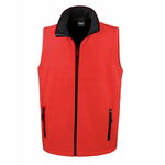 Kamizelka męska Soft Shell z zasuwanymi kieszeniami Czerwony/Czarny r. XL