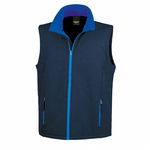 Kamizelka męska Soft Shell z zasuwanymi kieszeniami Granatowy r. 2XL