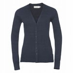 Kardigan damski rozpinany V-neck Granatowy r. S