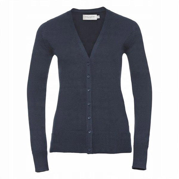 Kardigan damski rozpinany V-neck Granatowy r. 3XL
