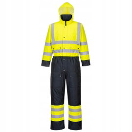 Kombinezon ostrzegawczy kontrastowy ocieplany Żółty/Granatowy r. 6XL