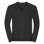 Kardigan męski rozpinany V-neck Węglowy Melanż r. XL