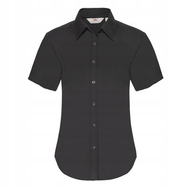 Koszula damska z krótkim rękawem Oxford Czarny r. 3XL