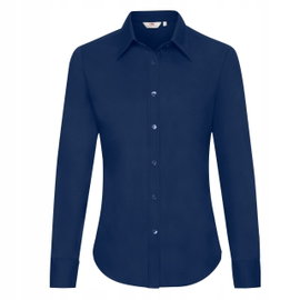 Koszula damska z długim rękawem Oxford Granatowy r. 2XL