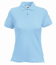 Koszulka damska Fit Polo Niebieski Niebo r. L