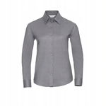 Koszula damska z długim rękawem Oxford Oksfordzki Srebrny r. 5XL