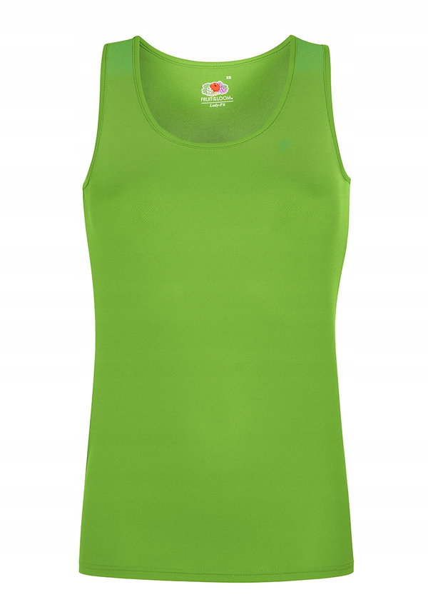 Koszulka damska Performance bez rękawów Limonkowy r. XL