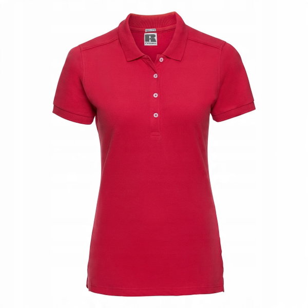 Koszulka damska Polo Stretch z krótkim rękawem Klasyczna Czerwień r. 2XL