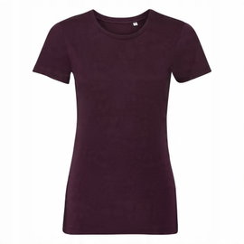 Koszulka damska Pure Organic z krótkim rękawem Burgundowy r. 2XL