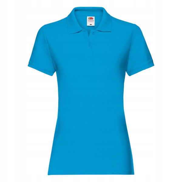 Koszulka Damska Premium Polo Azure Blue r. S