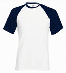 Koszulka Męska Baseball White/Deep Navy r. M