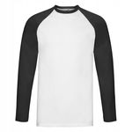 Koszulka Męska Baseball D/R Biało-czarny r. XL