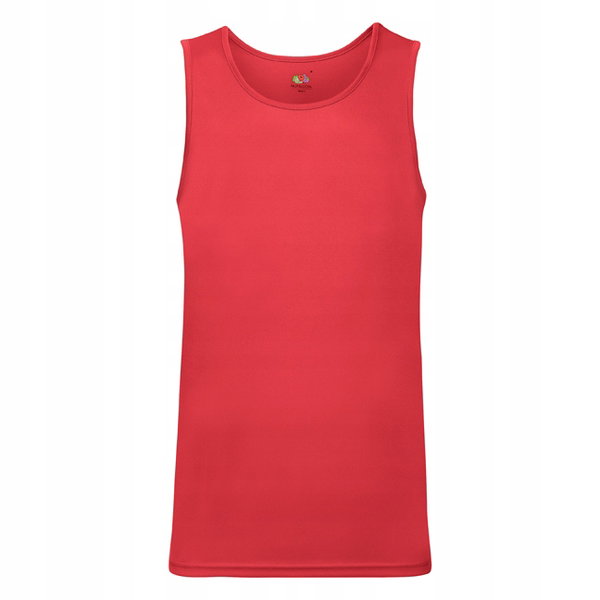 Koszulka męska Performance bez rękawów Czerwony r. 2XL