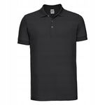 Koszulka męska Stretch Polo z krótkim rękawem Czarny r. XL