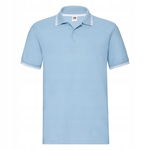Koszulka męska Tipped Polo bawełniana Niebieski/Biały r. S
